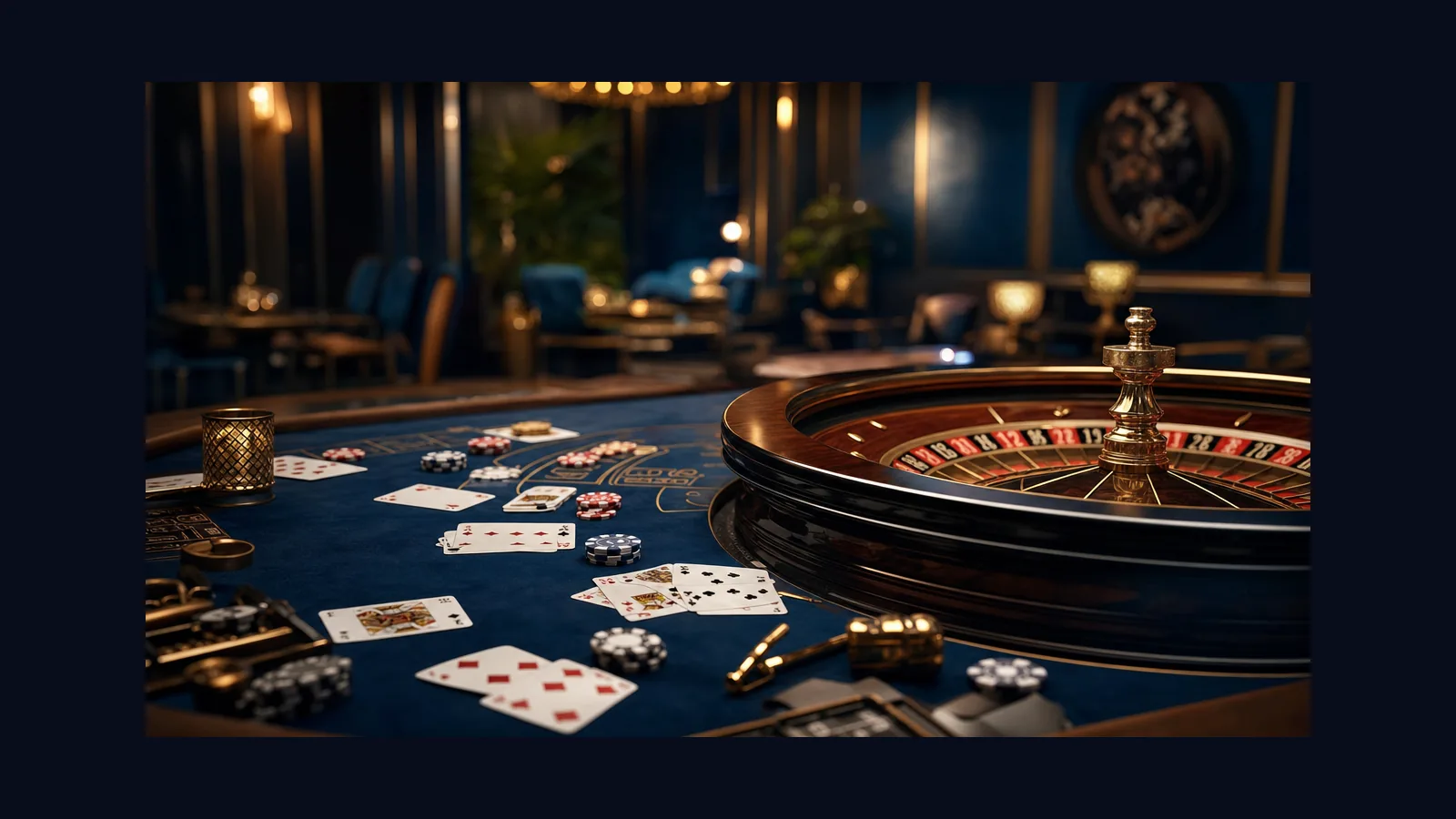 Mesas de ruleta y blackjack en bwin casino con ambiente de estudio